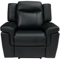 VENTE-UNIQUE.COM Fauteuil Relax électrique En Cuir KENNETH - Noir - Noir -Pas Cher Fauteuil Magasin 55884151 4