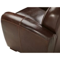 VENTE-UNIQUE.COM Fauteuil Club 100% Cuir Vieilli BAUDOIN - Marron - Marron Chocolat 9 VENTE-UNIQUE.COM Fauteuil Club 100% Cuir Vieilli BAUDOIN - Marron - Marron Chocolat -Pas Cher Fauteuil Magasin 55884288 3