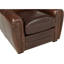 VENTE-UNIQUE.COM Fauteuil Club 100% Cuir Vieilli BAUDOIN - Marron - Marron Chocolat 10 VENTE-UNIQUE.COM Fauteuil Club 100% Cuir Vieilli BAUDOIN - Marron - Marron Chocolat -Pas Cher Fauteuil Magasin 55884288 4