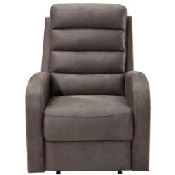 VENTE-UNIQUE.COM Fauteuil Relax En Tissu GIORGIA - Marron - Marron -Pas Cher Fauteuil Magasin 56120123 3