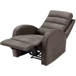 VENTE-UNIQUE.COM Fauteuil Relax En Tissu GIORGIA - Marron - Marron -Pas Cher Fauteuil Magasin 56120123 5