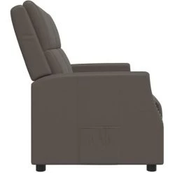Fauteuil Inclinable à 2 Places Similicuir Gris VidaXL 10 Fauteuil Inclinable à 2 Places Similicuir Gris VidaXL -Pas Cher Fauteuil Magasin 56137967 4