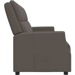 Fauteuil Inclinable à 3 Places Similicuir Gris VidaXL 10 Fauteuil Inclinable à 3 Places Similicuir Gris VidaXL -Pas Cher Fauteuil Magasin 56137977 4