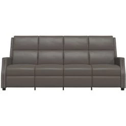 Fauteuil Inclinable à 4 Places Similicuir Gris VidaXL 9 Fauteuil Inclinable à 4 Places Similicuir Gris VidaXL -Pas Cher Fauteuil Magasin 56137991 3