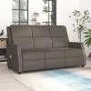 Fauteuil De Massage Inclinable à 3 Places Similicuir Gris VidaXL -Pas Cher Fauteuil Magasin 56138025 1