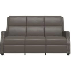 Fauteuil De Massage Inclinable à 3 Places Similicuir Gris VidaXL 9 Fauteuil De Massage Inclinable à 3 Places Similicuir Gris VidaXL -Pas Cher Fauteuil Magasin 56138025 3