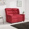 Fauteuil De Massage Inclinable à 2 Places Tissu Rouge Bordeaux VidaXL -Pas Cher Fauteuil Magasin 56138148 1