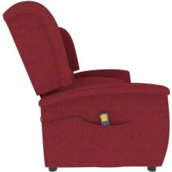 Fauteuil De Massage Inclinable à 2 Places Tissu Rouge Bordeaux VidaXL -Pas Cher Fauteuil Magasin 56138148 5