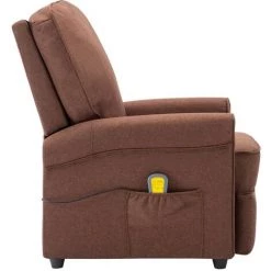 INLIFE Fauteuil De Massage Marron Tissu 11 INLIFE Fauteuil De Massage Marron Tissu -Pas Cher Fauteuil Magasin 56254430 5