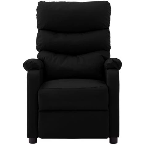 INLIFE Fauteuil De Massage Inclinable Noir Similicuir 3 INLIFE Fauteuil De Massage Inclinable Noir Similicuir