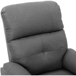 INLIFE Fauteuil De Massage Gris Clair Tissu -Pas Cher Fauteuil Magasin 56254583 5