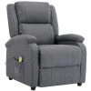INLIFE Fauteuil De Massage Gris Foncé Tissu -Pas Cher Fauteuil Magasin 56254584 1