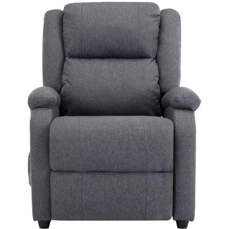INLIFE Fauteuil De Massage Gris Foncé Tissu 7 INLIFE Fauteuil De Massage Gris Foncé Tissu – Image 5
