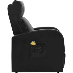 INLIFE Fauteuil De Massage Noir Similicuir -Pas Cher Fauteuil Magasin 56254595 4
