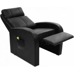 INLIFE Fauteuil De Massage Noir Similicuir -Pas Cher Fauteuil Magasin 56254595 5
