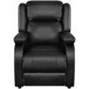 INLIFE Fauteuil De Massage Noir Similicuir
