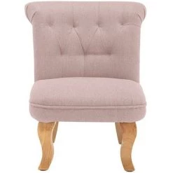 VENTE-UNIQUE.COM Fauteuil Crapaud Pour Enfant En Tissu AROLD - Rose - Rose Poudré -Pas Cher Fauteuil Magasin 56409843 3