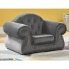 VENTE-UNIQUE.COM Fauteuil Chesterfield Pour Enfant En Velours - ROAN - Gris - Gris