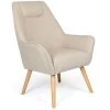 Paris Prix - Fauteuil Scandinave "watson" 101cm Beige 2 Paris Prix - Fauteuil Scandinave "watson" 101cm Beige -Pas Cher Fauteuil Magasin 56489924 1