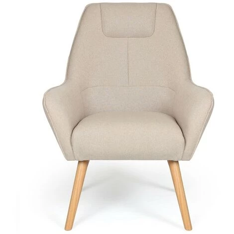 Paris Prix - Fauteuil Scandinave "watson" 101cm Beige 4 Paris Prix - Fauteuil Scandinave "watson" 101cm Beige – Image 2