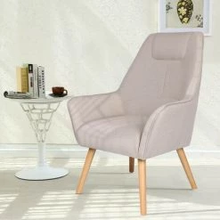 Paris Prix - Fauteuil Scandinave "watson" 101cm Beige 10 Paris Prix - Fauteuil Scandinave "watson" 101cm Beige -Pas Cher Fauteuil Magasin 56489924 4