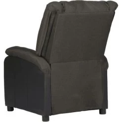 YOUTHUP Fauteuil Inclinable De Massage Gris Foncé Similicuir Et Tissu - Gris -Pas Cher Fauteuil Magasin 56549321 5