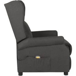 YOUTHUP Fauteuil Inclinable De Massage électrique Gris Foncé Tissu - Gris 10 YOUTHUP Fauteuil Inclinable De Massage électrique Gris Foncé Tissu - Gris -Pas Cher Fauteuil Magasin 56549944 4