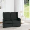 Fauteuil Inclinable à 2 Places Tissu Noir VidaXL 2 Fauteuil Inclinable à 2 Places Tissu Noir VidaXL -Pas Cher Fauteuil Magasin 56560427 1