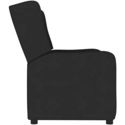 Fauteuil Inclinable à 2 Places Tissu Noir VidaXL 10 Fauteuil Inclinable à 2 Places Tissu Noir VidaXL -Pas Cher Fauteuil Magasin 56560427 4