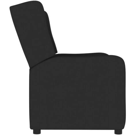 Fauteuil Inclinable à 2 Places Tissu Noir VidaXL 6 Fauteuil Inclinable à 2 Places Tissu Noir VidaXL – Image 4