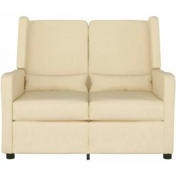 VidaXL Fauteuil Inclinable à 2 Places Tissu Crème - Crème 9 VidaXL Fauteuil Inclinable à 2 Places Tissu Crème - Crème -Pas Cher Fauteuil Magasin 56560437 3