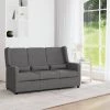 Fauteuil Inclinable à 3 Places Tissu Gris Clair VidaXL -Pas Cher Fauteuil Magasin 56560440 1