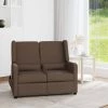 VidaXL Fauteuil De Massage Inclinable à 2 Places Tissu Marron - Brun