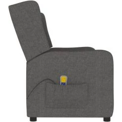 Fauteuil De Massage Inclinable à 3 Places Gris Foncé Tissu VidaXL -Pas Cher Fauteuil Magasin 56560538 4