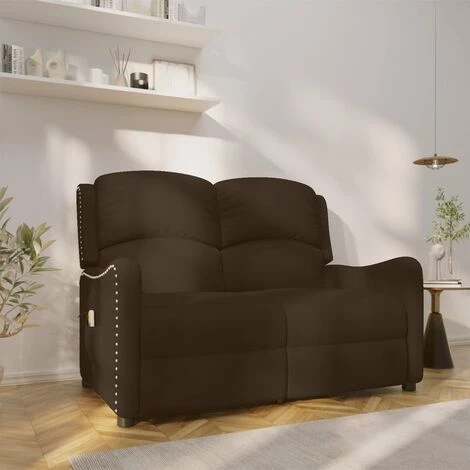 VidaXL Fauteuil De Massage Inclinable 2 Places Similicuir Brillant Marron - Brun 3 VidaXL Fauteuil De Massage Inclinable 2 Places Similicuir Brillant Marron - Brun