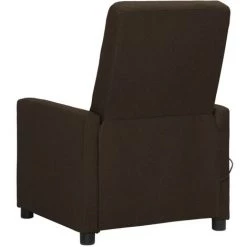 Fauteuil De Massage Inclinable Marron Foncé Tissu VidaXL 9 Fauteuil De Massage Inclinable Marron Foncé Tissu VidaXL -Pas Cher Fauteuil Magasin 56561083 3