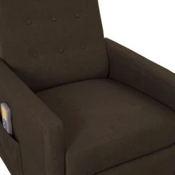 Fauteuil De Massage Inclinable Marron Foncé Tissu VidaXL 11 Fauteuil De Massage Inclinable Marron Foncé Tissu VidaXL -Pas Cher Fauteuil Magasin 56561083 5