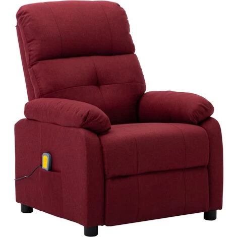 Topdeal Fauteuil De Massage Rouge Bordeaux Tissu FF289675_FR 3 Topdeal Fauteuil De Massage Rouge Bordeaux Tissu FF289675_FR