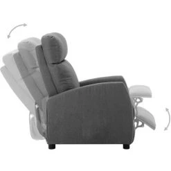 Topdeal Fauteuil Inclinable Gris Clair Tissu FF289696_FR -Pas Cher Fauteuil Magasin 56578693 3