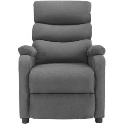 Topdeal Fauteuil Inclinable De Massage Gris Clair Tissu FF321226_FR -Pas Cher Fauteuil Magasin 56579020 4