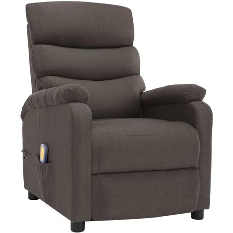 Topdeal Fauteuil Inclinable De Massage Taupe Tissu FF321234_FR 5 Topdeal Fauteuil Inclinable De Massage Taupe Tissu FF321234_FR – Image 3
