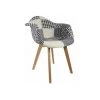 Fauteuils The Home Deco Factory PATCHWORK X4 Noir -Pas Cher Fauteuil Magasin 56649910 1