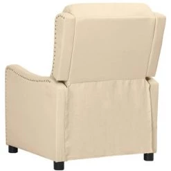 Fauteuil De Massage Inclinable Crème Tissu VidaXL -Pas Cher Fauteuil Magasin 56853304 4