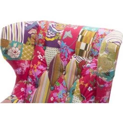 BELIANI Fauteuil Patchwork En Tissu Multicolore - Rose 10 BELIANI Fauteuil Patchwork En Tissu Multicolore - Rose -Pas Cher Fauteuil Magasin 5705558 5