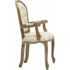 Paris Prix - Fauteuil Vintage Design "choteau" 97cm Beige -Pas Cher Fauteuil Magasin 57075394 4