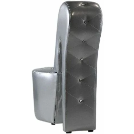 Paris Prix - Fauteuil Design "chaussure Diamant" 105cm Gris 5 Paris Prix - Fauteuil Design "chaussure Diamant" 105cm Gris – Image 3