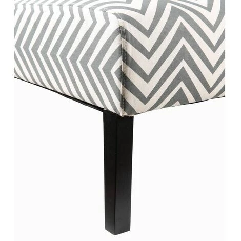 Paris Prix - Fauteuil Imprimé Design "belt" 83cm Gris 6 Paris Prix - Fauteuil Imprimé Design "belt" 83cm Gris – Image 4