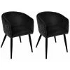 ATMOSPHERA, CRATEUR D'INTRIEUR Lot De 2 Fauteuils Design "Marlo" 76cm Noir 2 ATMOSPHERA, CRATEUR D'INTRIEUR Lot De 2 Fauteuils Design "Marlo" 76cm Noir -Pas Cher Fauteuil Magasin 57076004 1