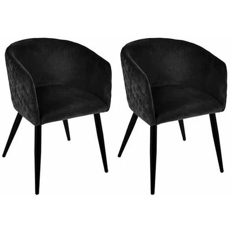 ATMOSPHERA, CRATEUR D'INTRIEUR Lot De 2 Fauteuils Design "Marlo" 76cm Noir 3 ATMOSPHERA, CRATEUR D'INTRIEUR Lot De 2 Fauteuils Design "Marlo" 76cm Noir