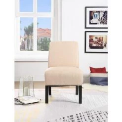 Paris Prix - Fauteuil Design "belt Iv" 83cm Beige -Pas Cher Fauteuil Magasin 57077878 3